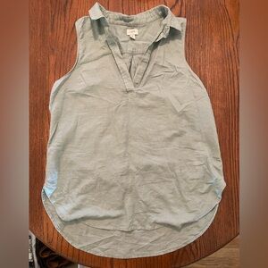 Seafoam Green J. Crew Collared Tank Top